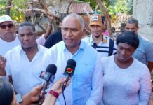 Senador Julito Fulcar inicia construcción de vivienda para familia afectada por incendio en Carretón